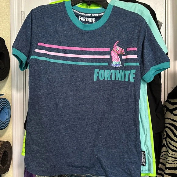 Fortnite s/s ringer T-shirt EUC Boys Size 10/12 - Picture 1 of 2